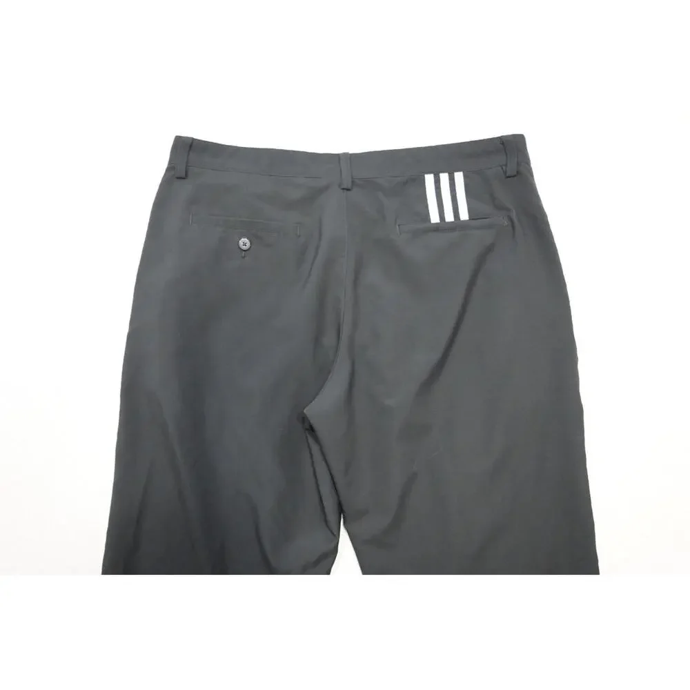 Adidas Golf Pants ClimaLite Black‎ Flat Dry Fitting Athletic Mens Size 36 x 32